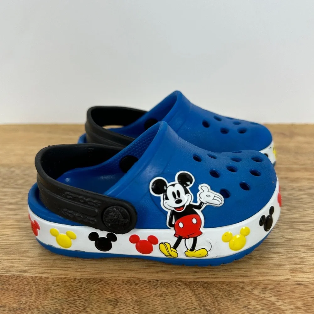 Crocs Mickey Mouse Disney Blue C4 Toddler Baby Shoes‎